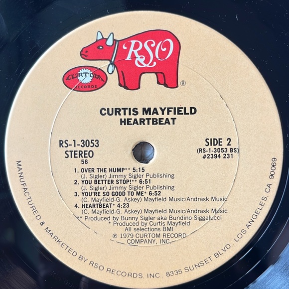 Curtis Mayfield - “Heartbeat” Vinyl LP - Picture 5 of 5